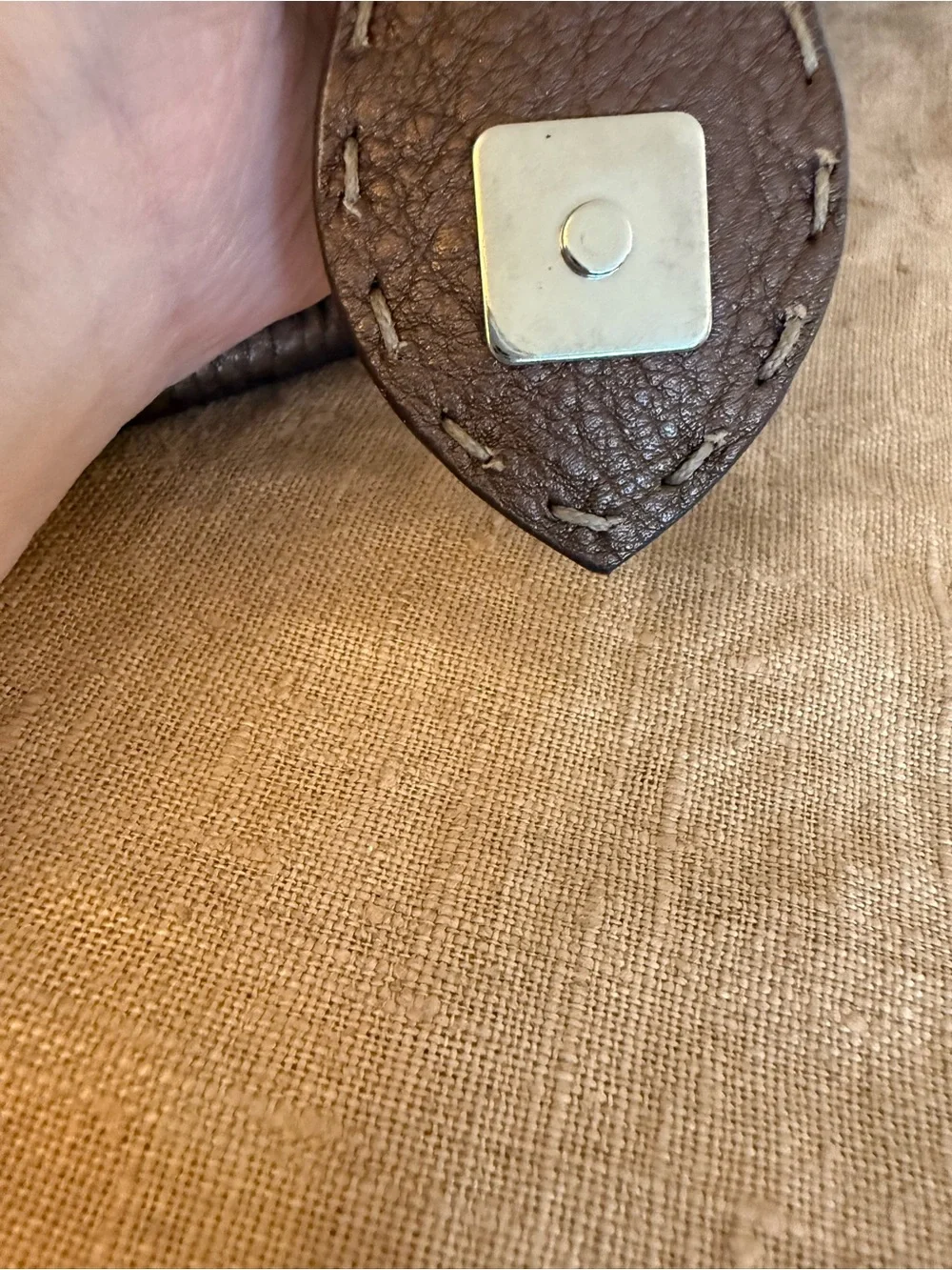 Vintage FENDI Selleria Linda Medium Handbag, Dark Chocolate Color